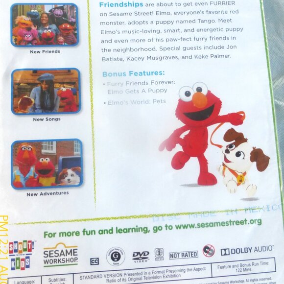 DV5 - Sesame Street Elmo Tango FURRY FRIENDS FOREVER DVD Cartoon Movie Kids - Picture 3 of 3